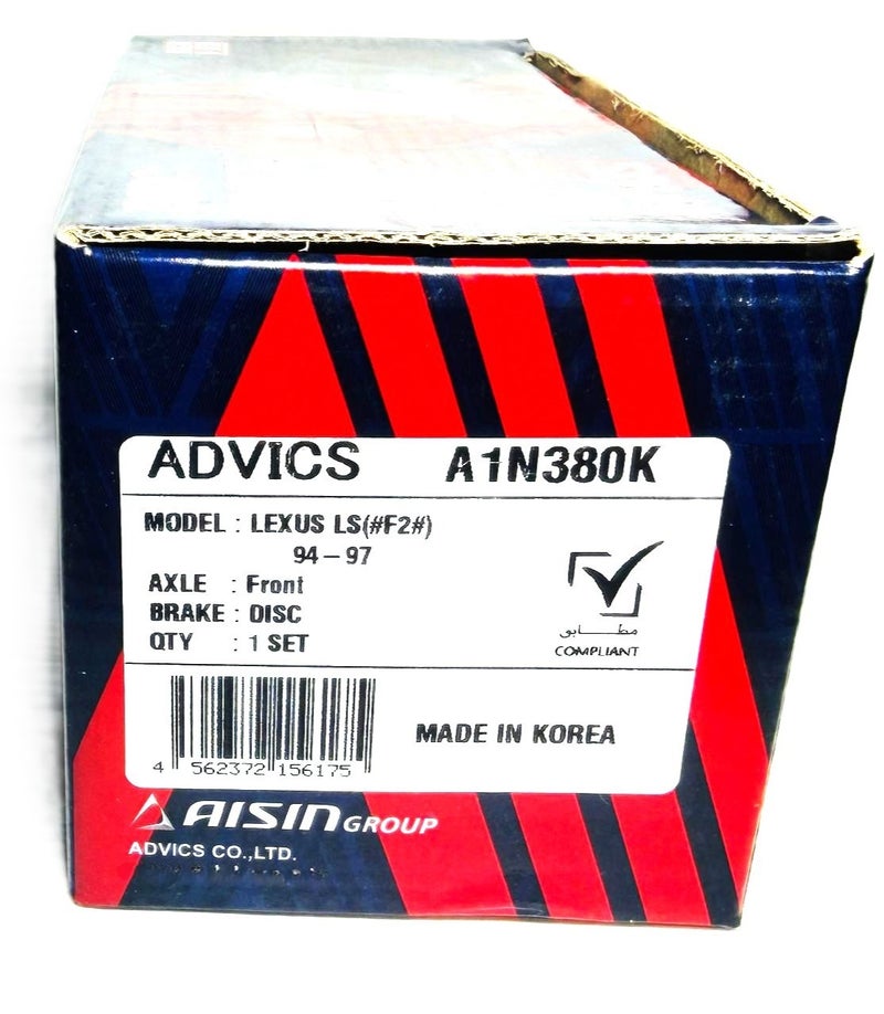 Advics Front Brake Pads Lexus LS400 - Image 1